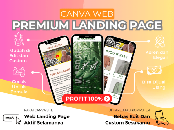 Paket Super Template Landing Page Web CANVA FREE!