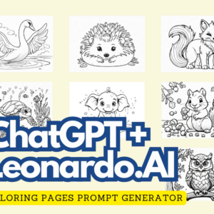 Paket ChatGPT Prompt Kids Coloring Book Pakai Leonardo AI dan Canva