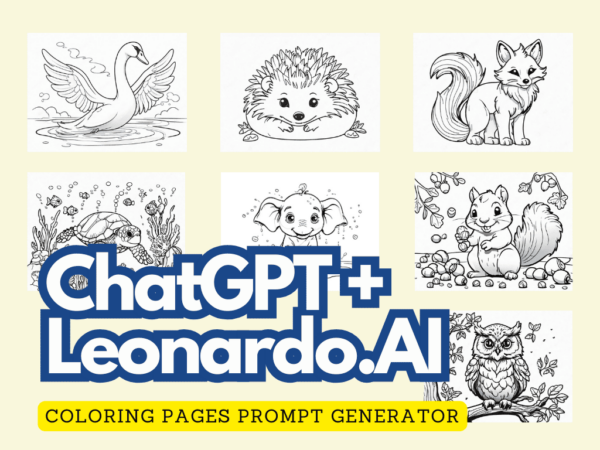 Paket ChatGPT Prompt Kids Coloring Book Pakai Leonardo AI dan Canva