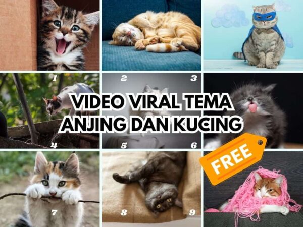 140 Video Viral Anjing Kucing Imut Lucu MP4 Siap Upload Tiktok IG Reels Youtube Shorts